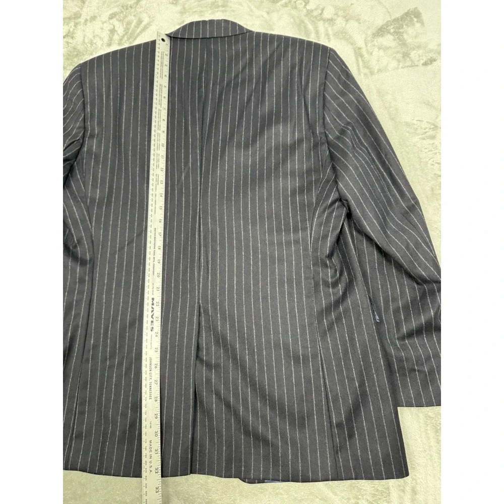 Ralph Lauren Sport Coat Mens 42R Pinstripe Lord & Taylor Blazer Wool Cashmere
